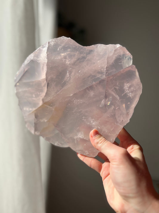 Rose Quartz slice from Brazil 03