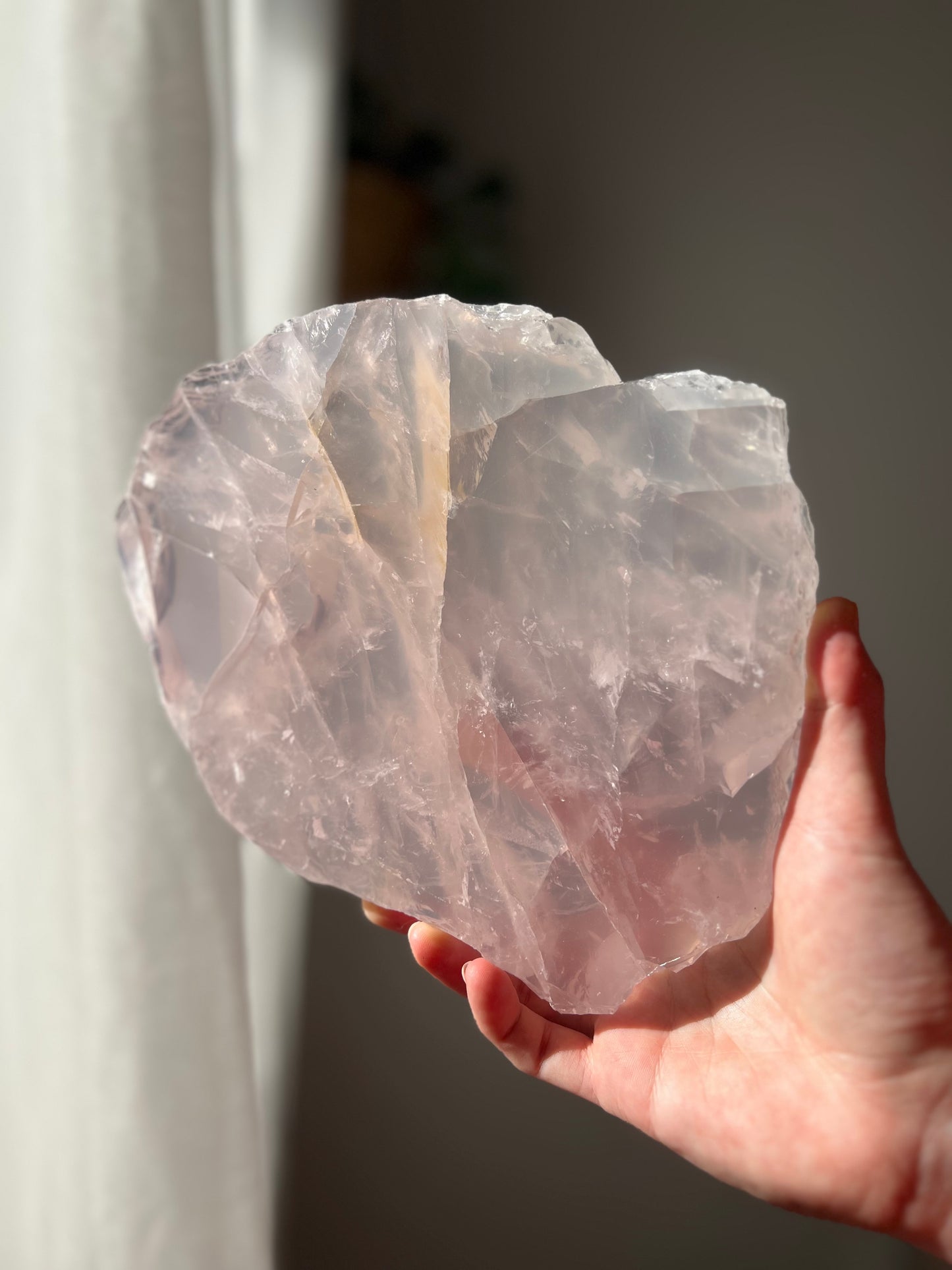 Rose Quartz slice from Brazil 03