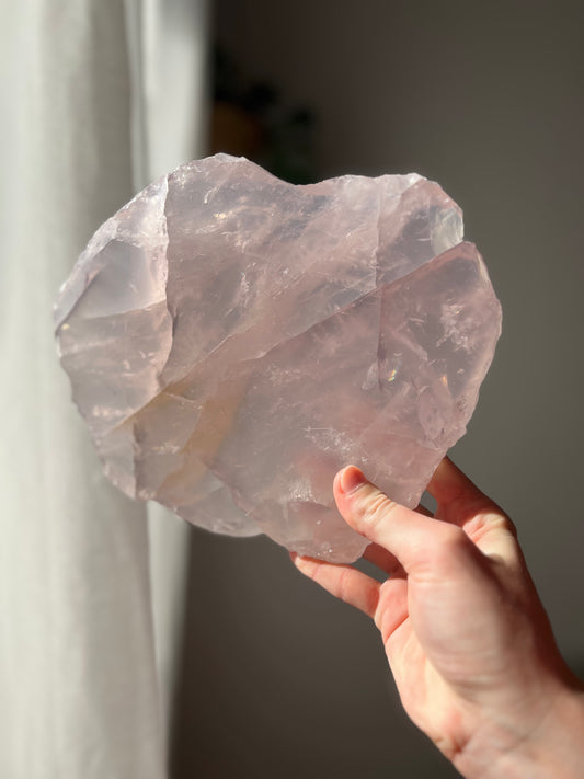 Rose Quartz slice from Brazil 03