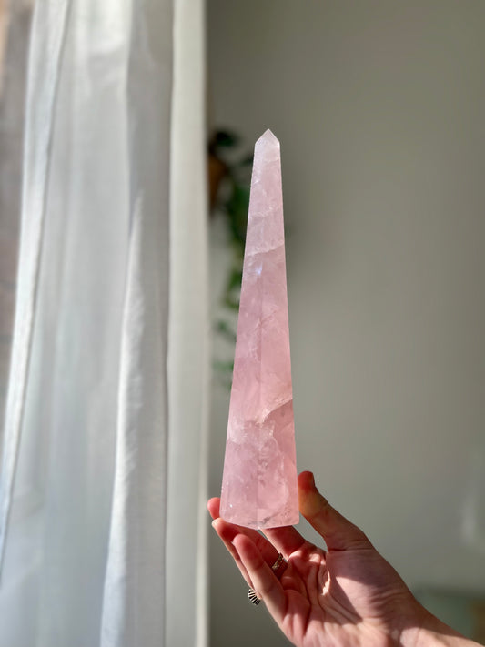Rose Quartz tower from Brazil