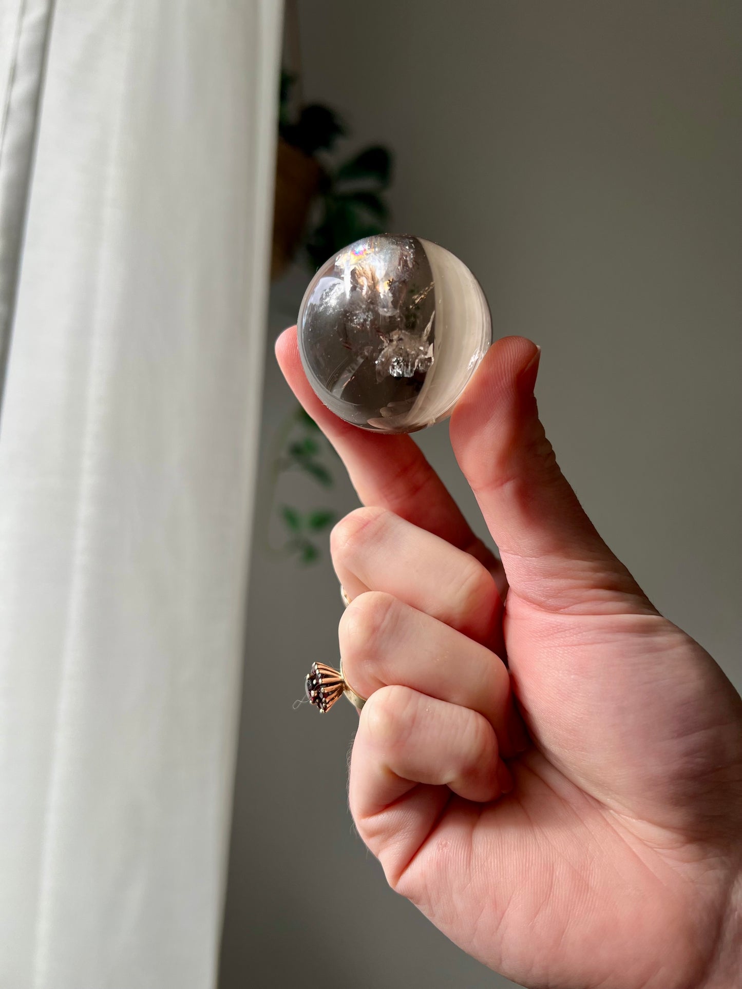 Smokey Quartz sphere from Brazil
