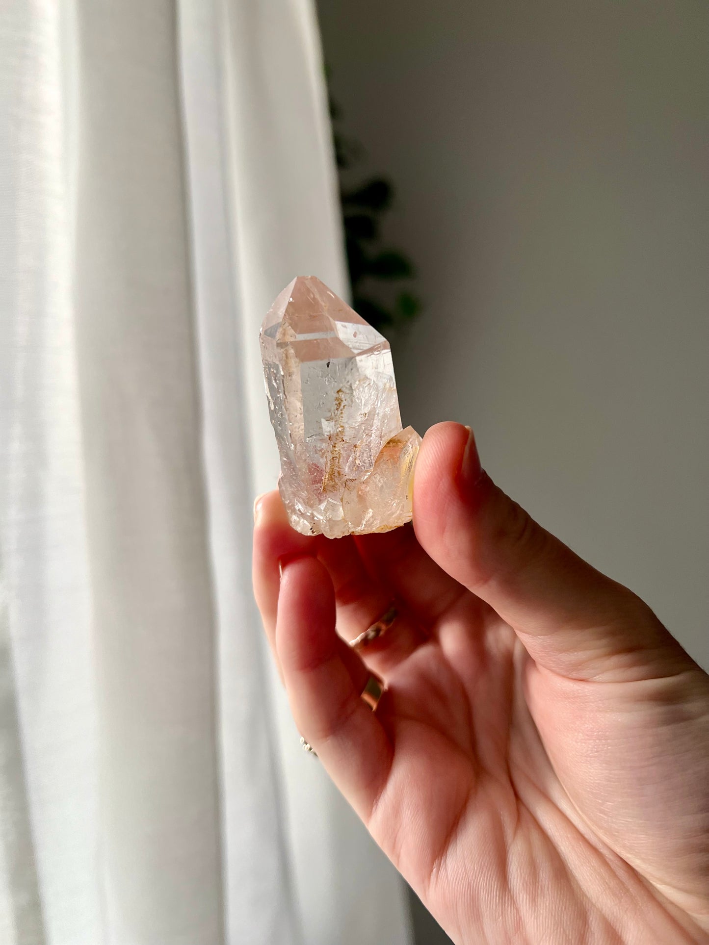 Hahd dug Clear Quartz with Iron from the USA