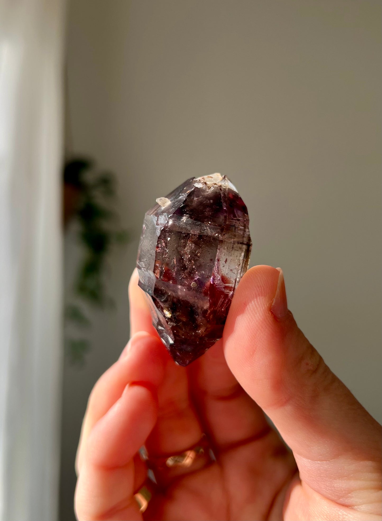Brandburg Amethyst with moving enhydro