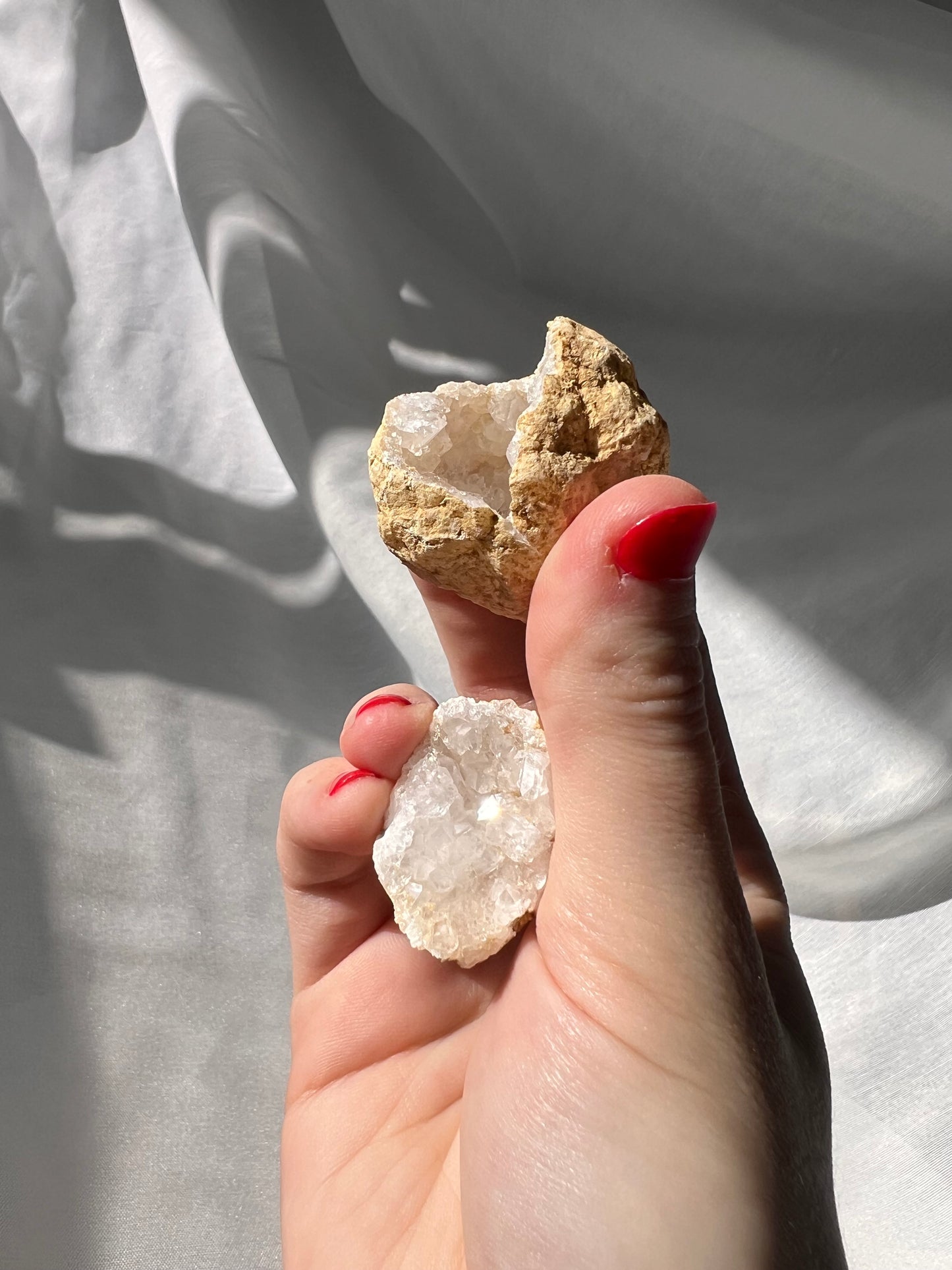 Clear Quartz Mini Geode from Morocco