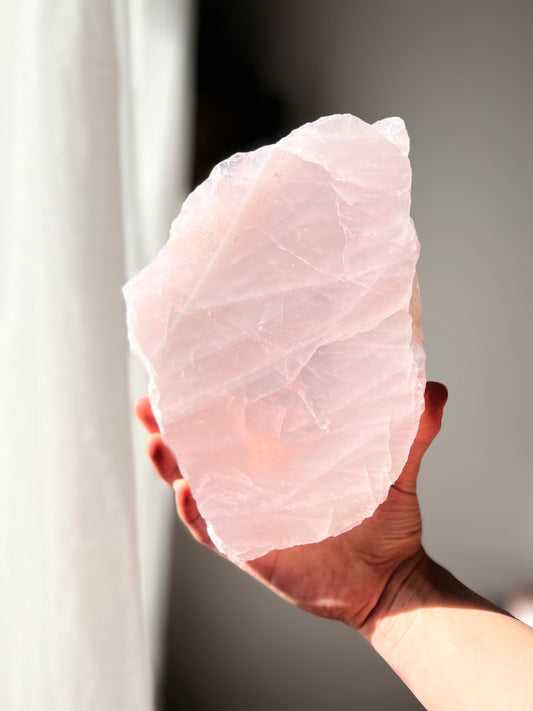 Rose Quartz slice from Brazil 01