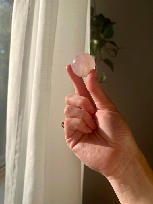 Rose Quartz sphere from Brazil