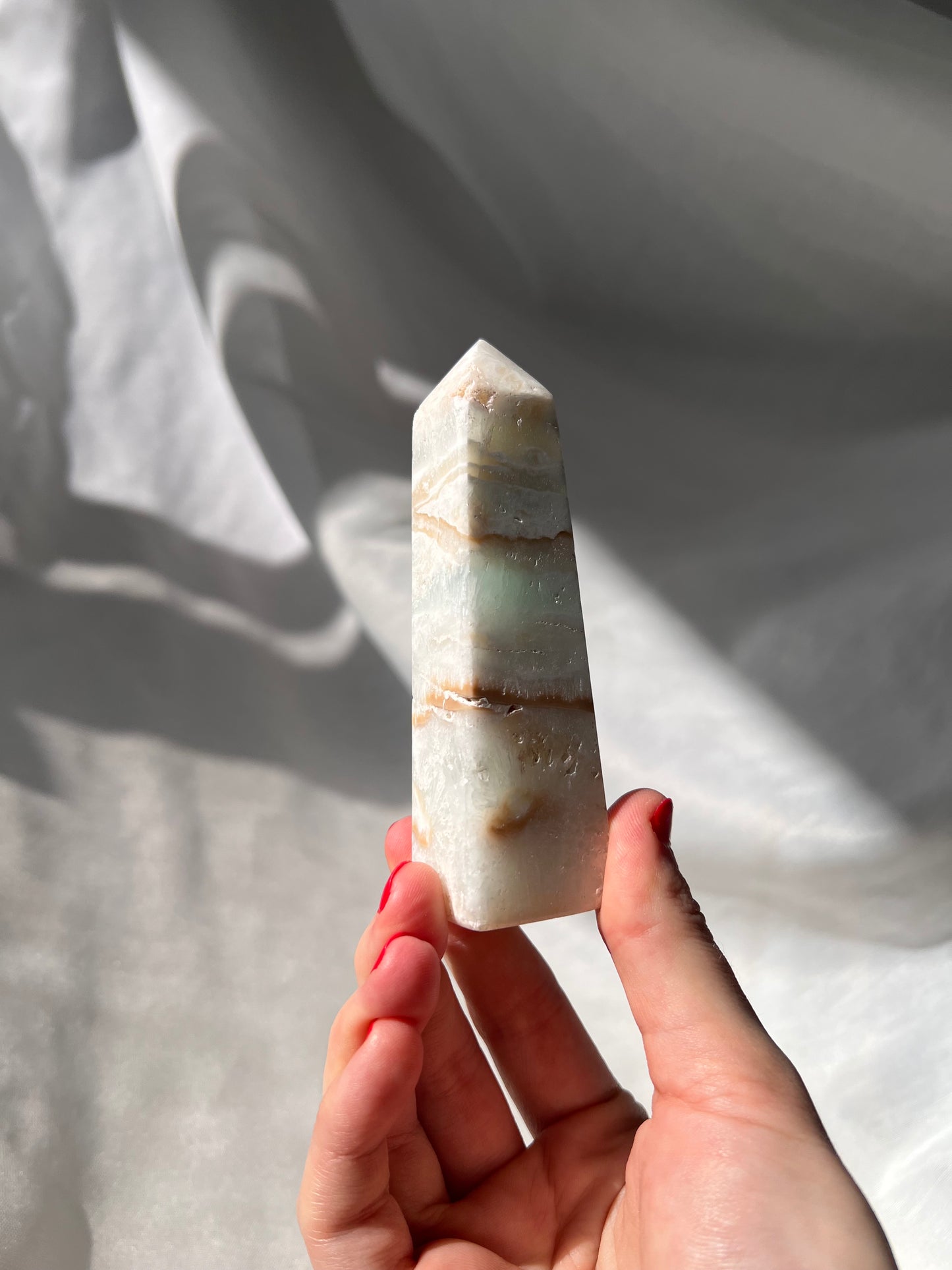 Caribbean Blue Calcite tower 01