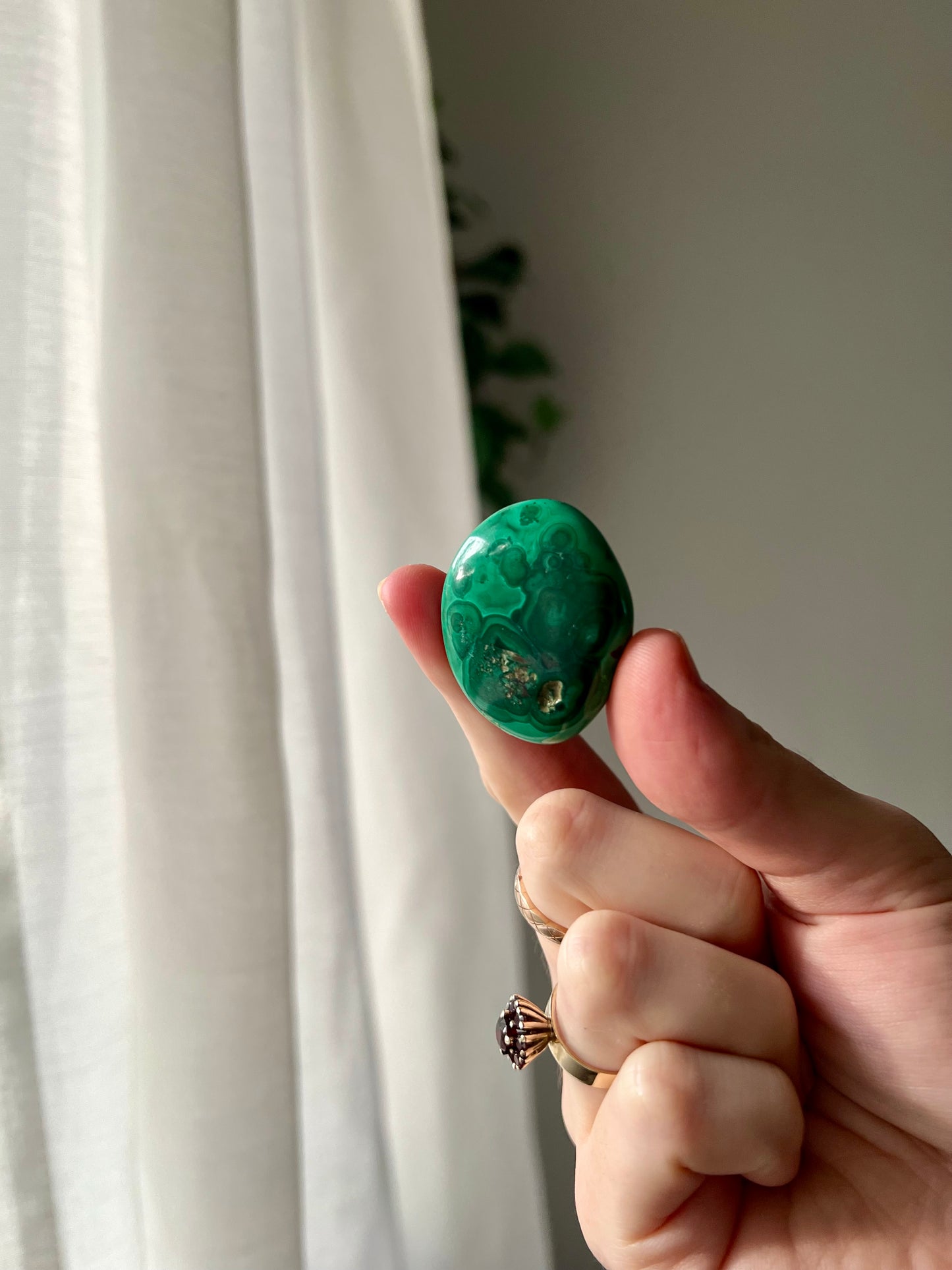 Malachite palmstone from The Congo