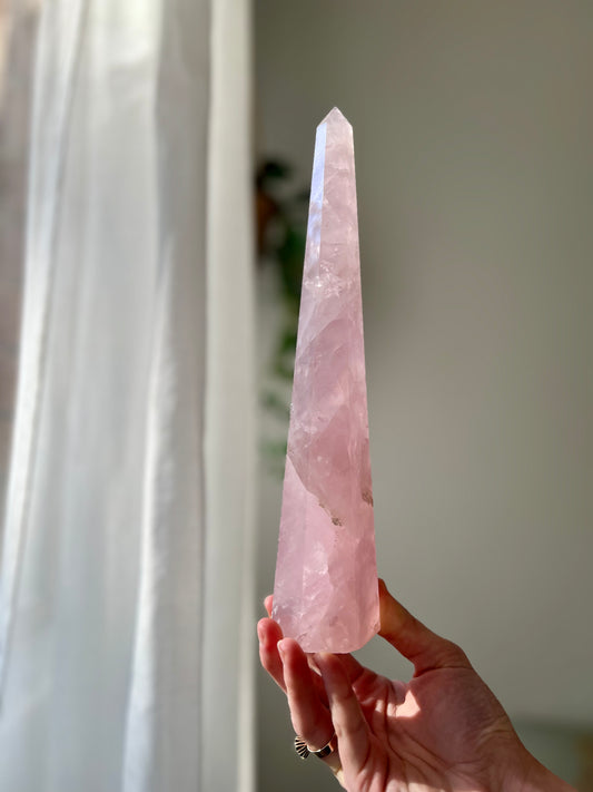 Rose Quartz tower from Brazil