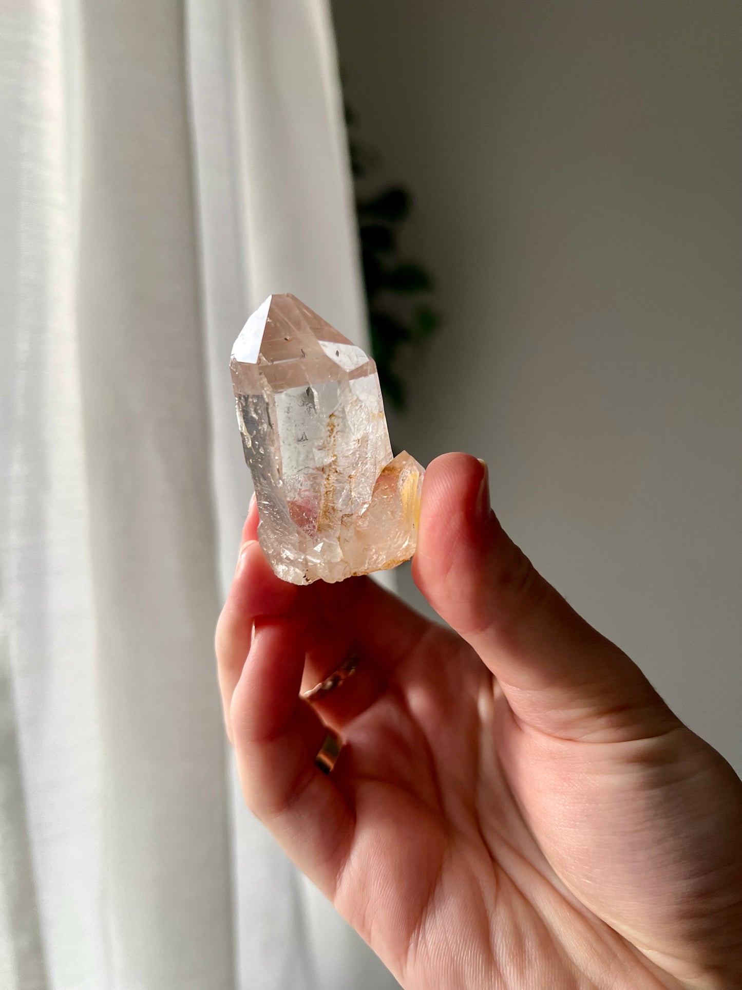 Hahd dug Clear Quartz with Iron from the USA