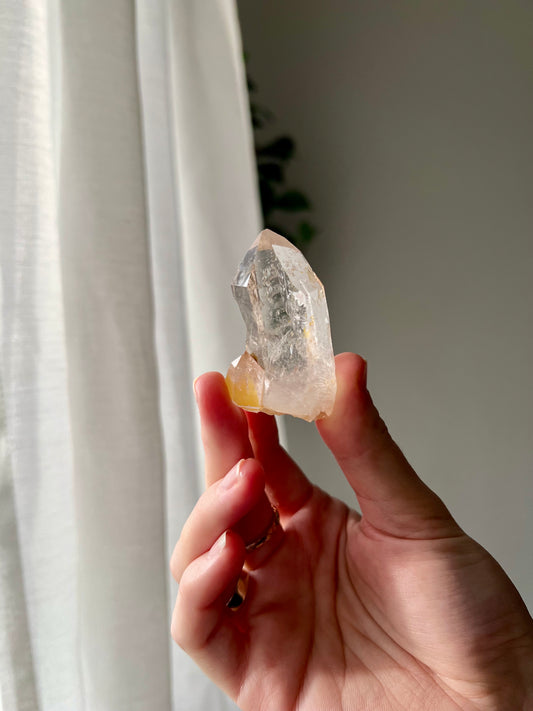 Hand dug Clear Quartz with Iron from the USA