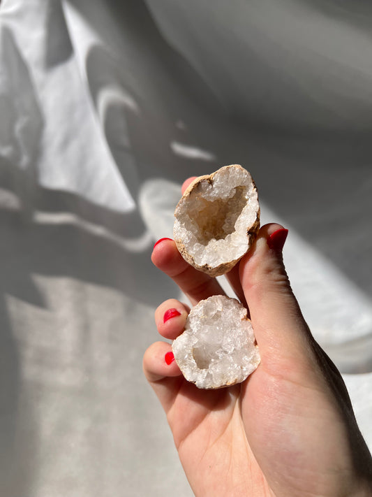Clear Quartz Mini Geode from Morocco