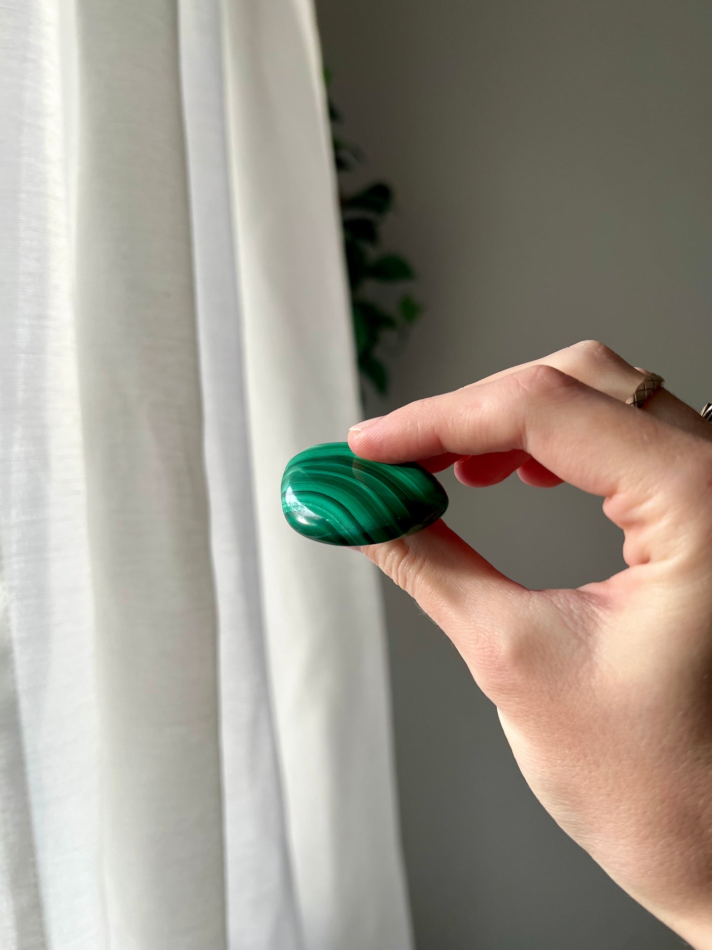 AA grade Malachite palmstone from The Congo