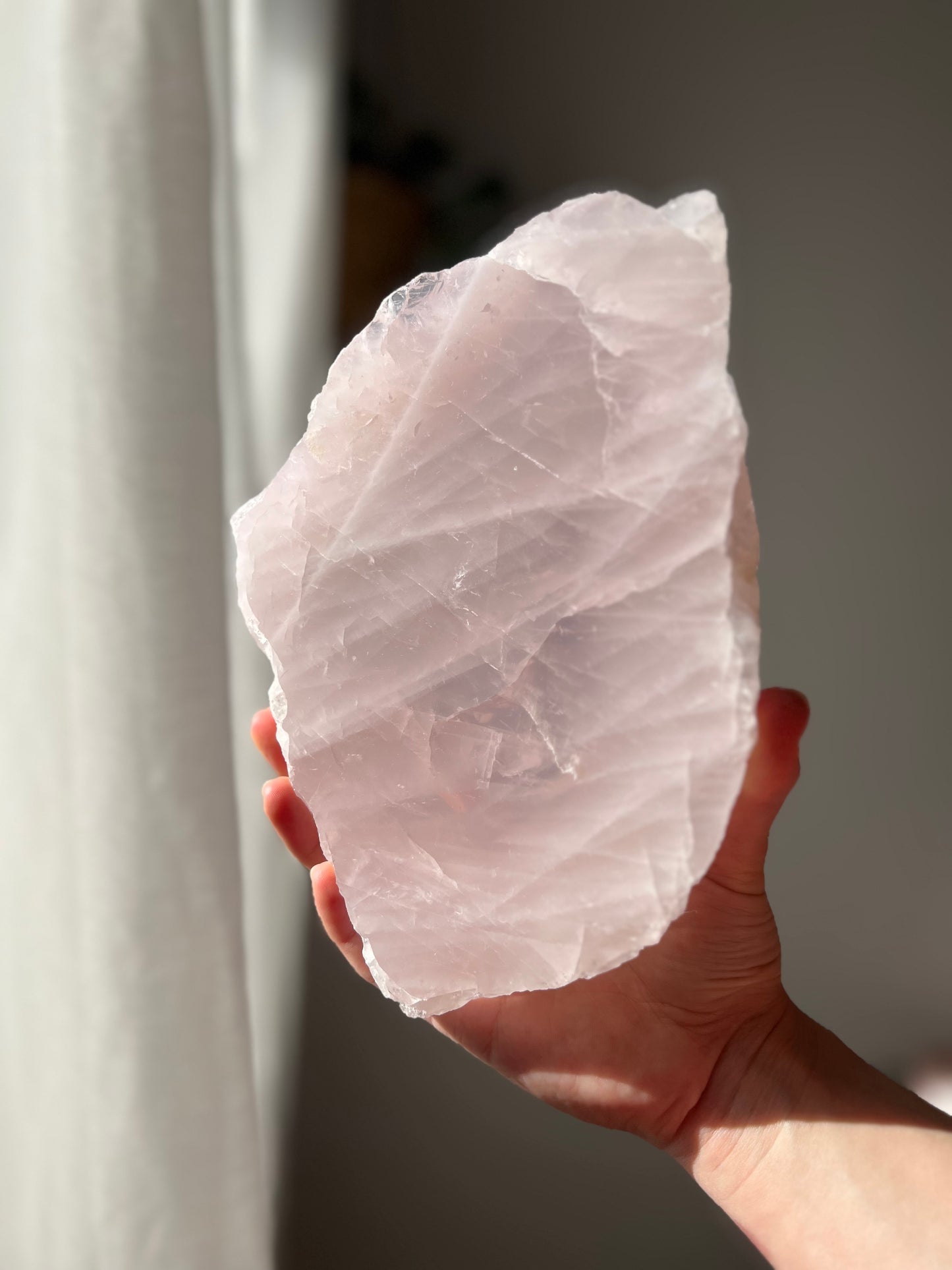 Rose Quartz slice from Brazil 01