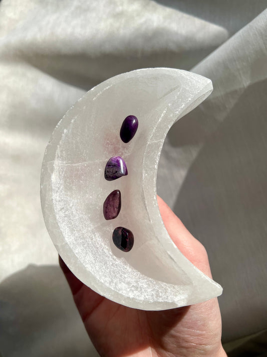 Rare collectable Mini Sugalite tumbled stones from South Africa