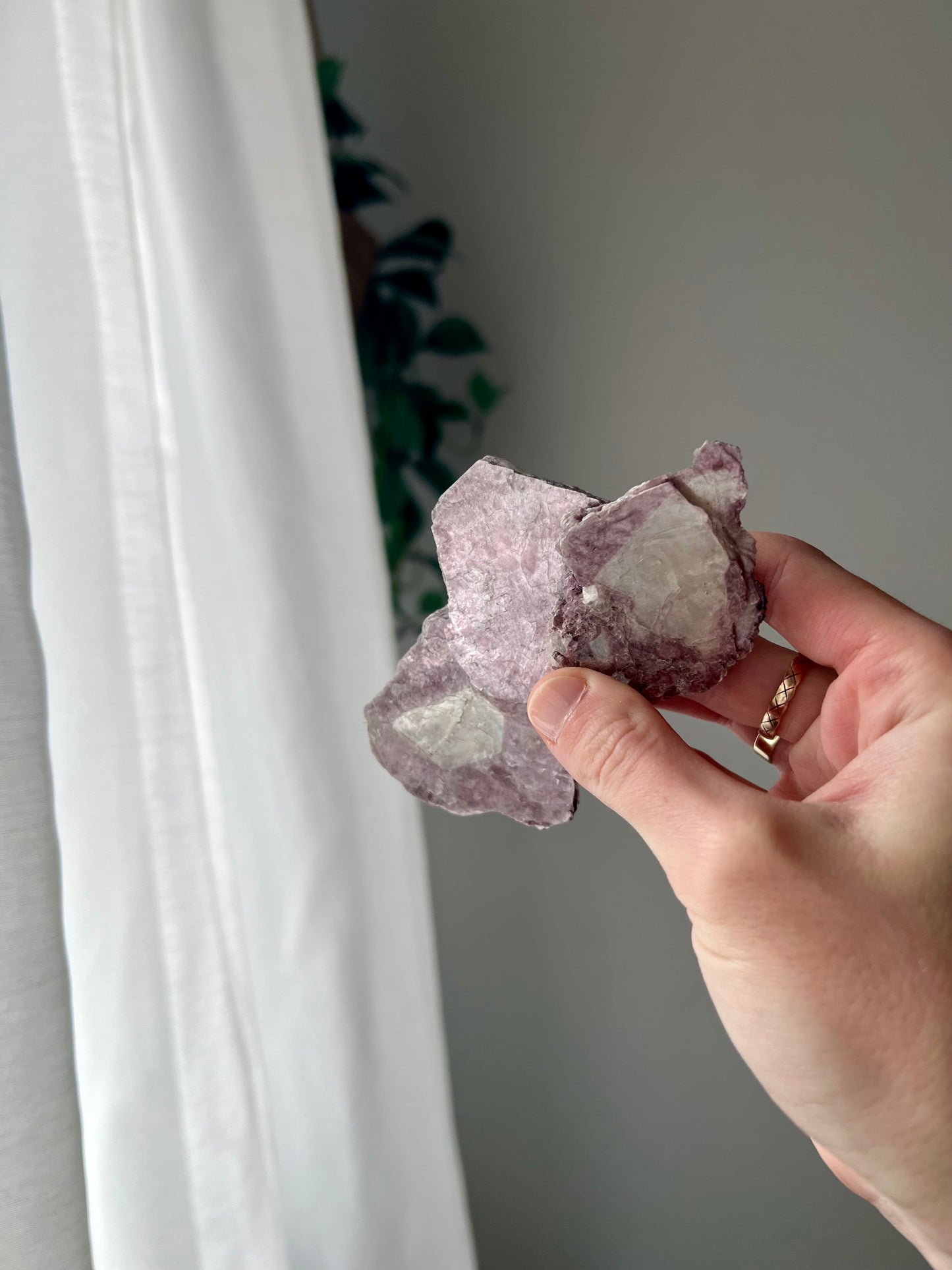Lepidolite and mica mini slice from Brazil