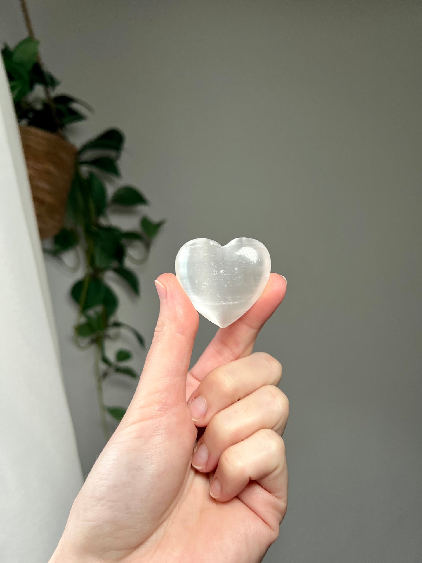 Selenite heart from Morocco