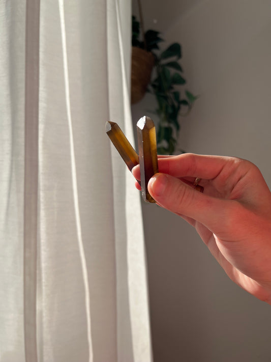 Pair of Natural unheated African Citrine