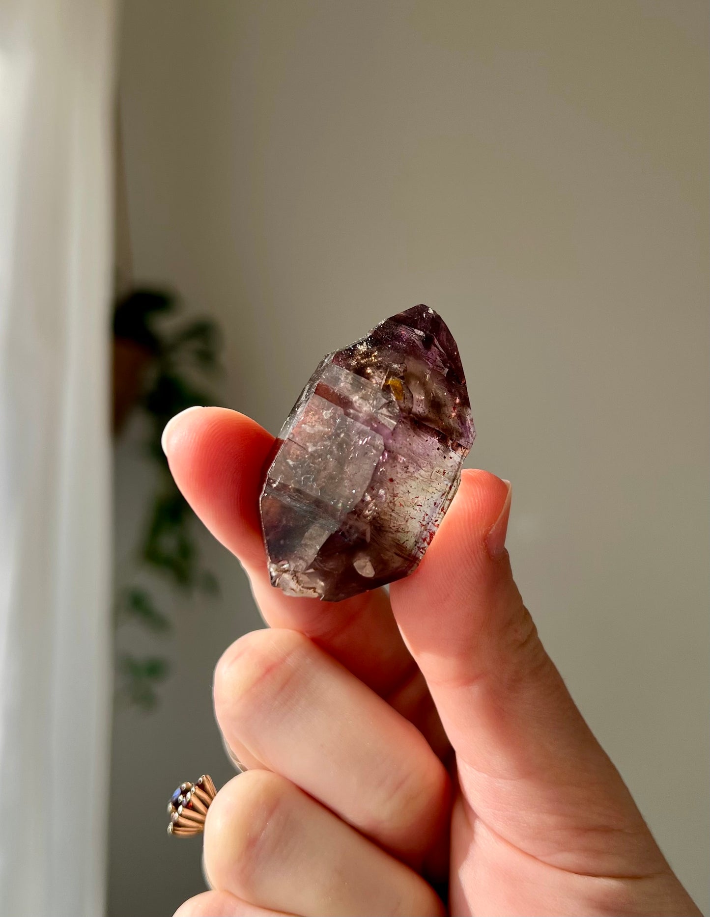 Brandburg Amethyst with moving enhydro