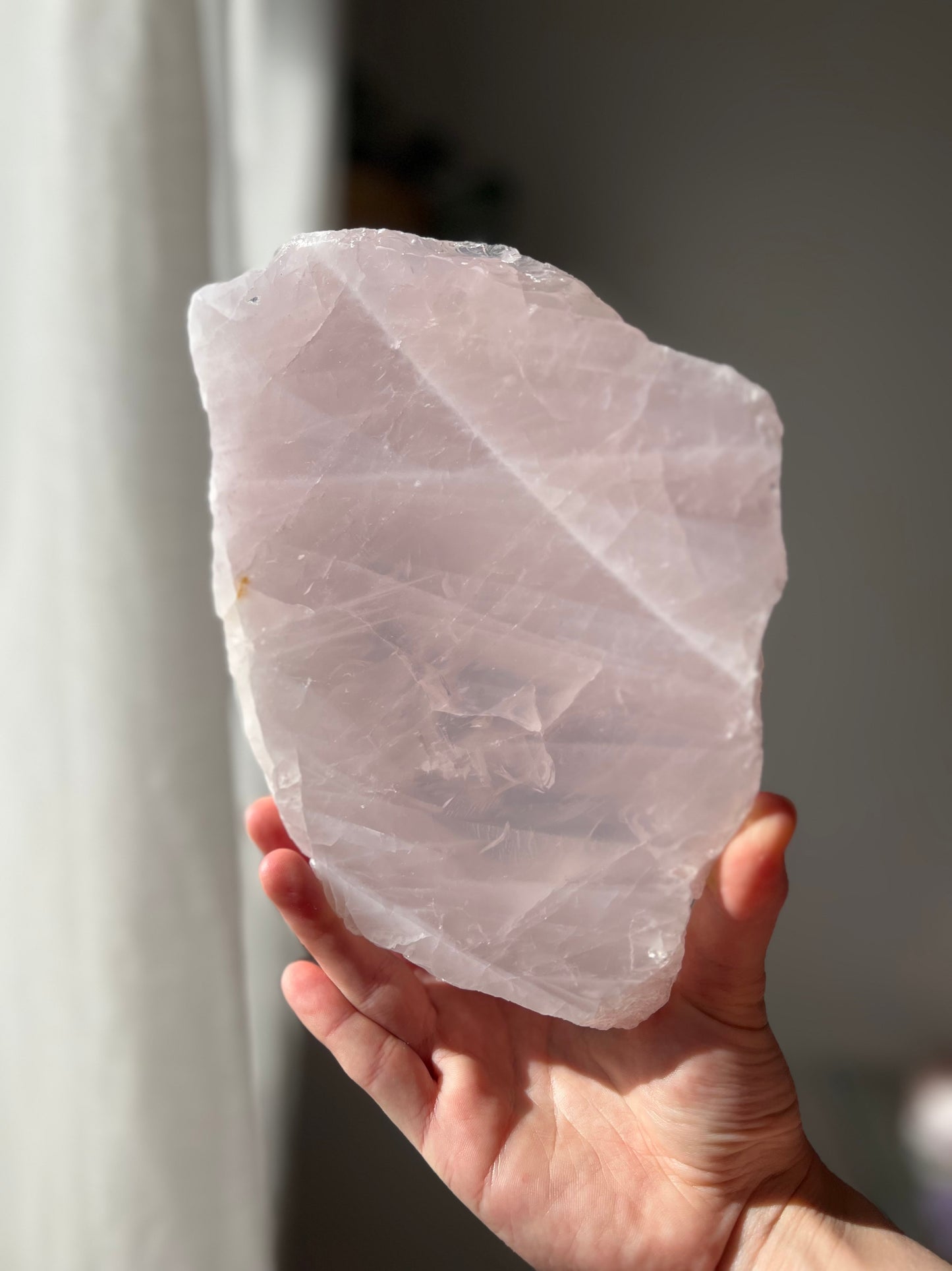 Rose Quartz slice from Brazil 01