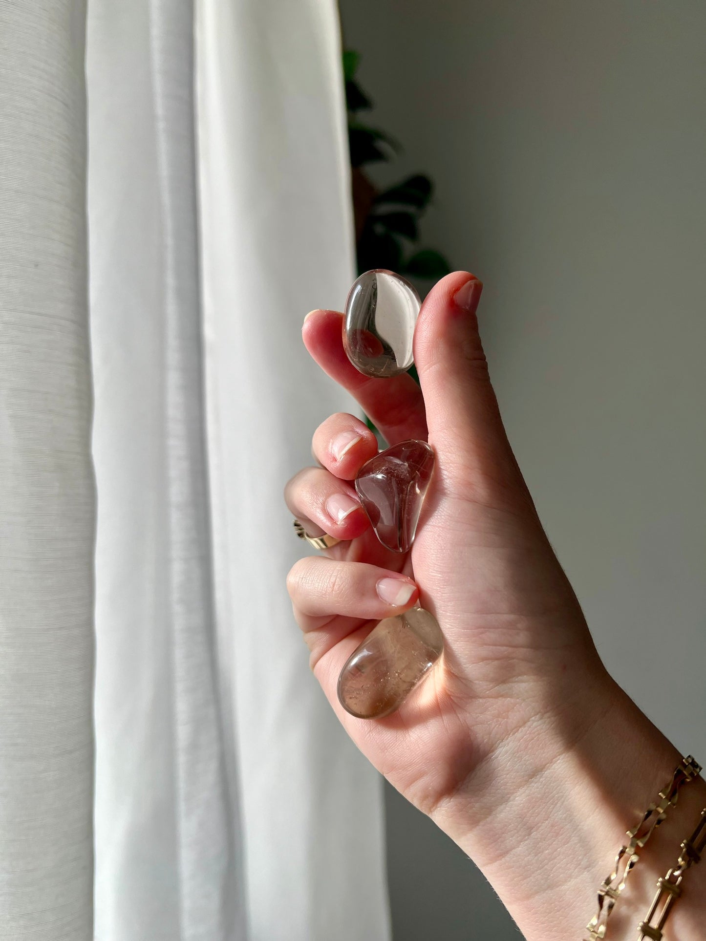 AA grade Smokey Quartz tumbled stone from Brazil