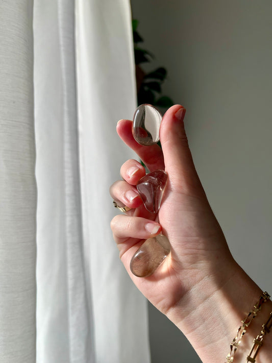 AA grade Smokey Quartz tumbled stone from Brazil