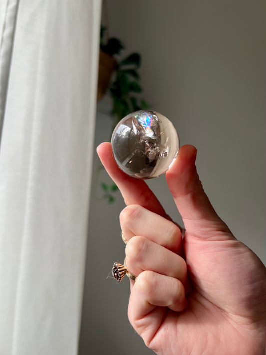 Smokey Quartz sphere from Brazil