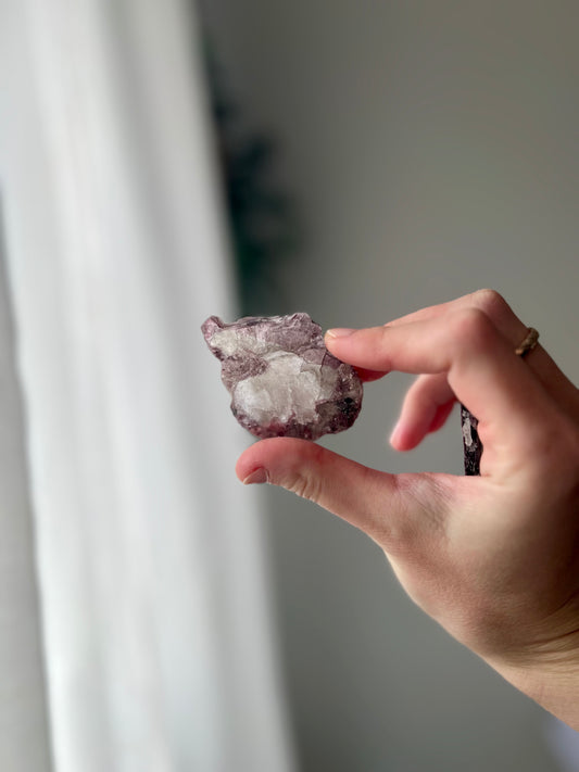 Lepidolite and mica mini slice from Brazil