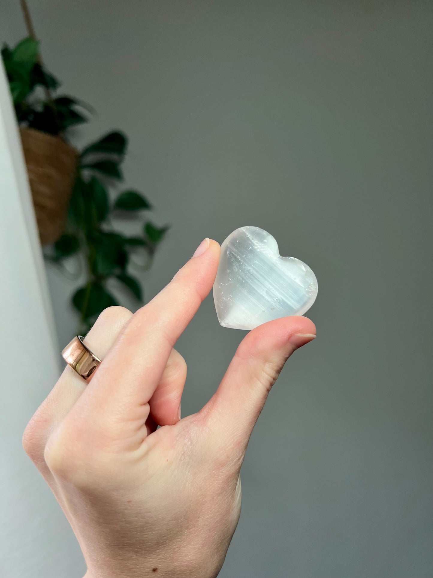 Selenite heart from Morocco