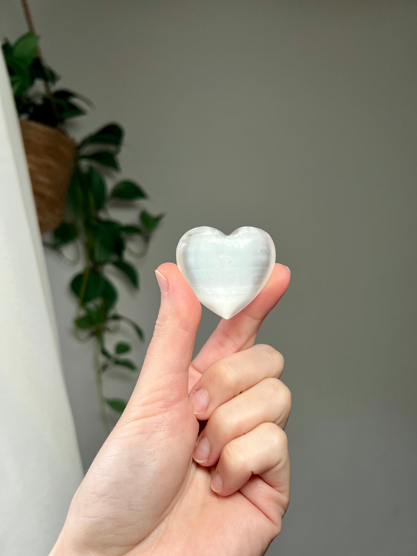 Selenite heart from Morocco