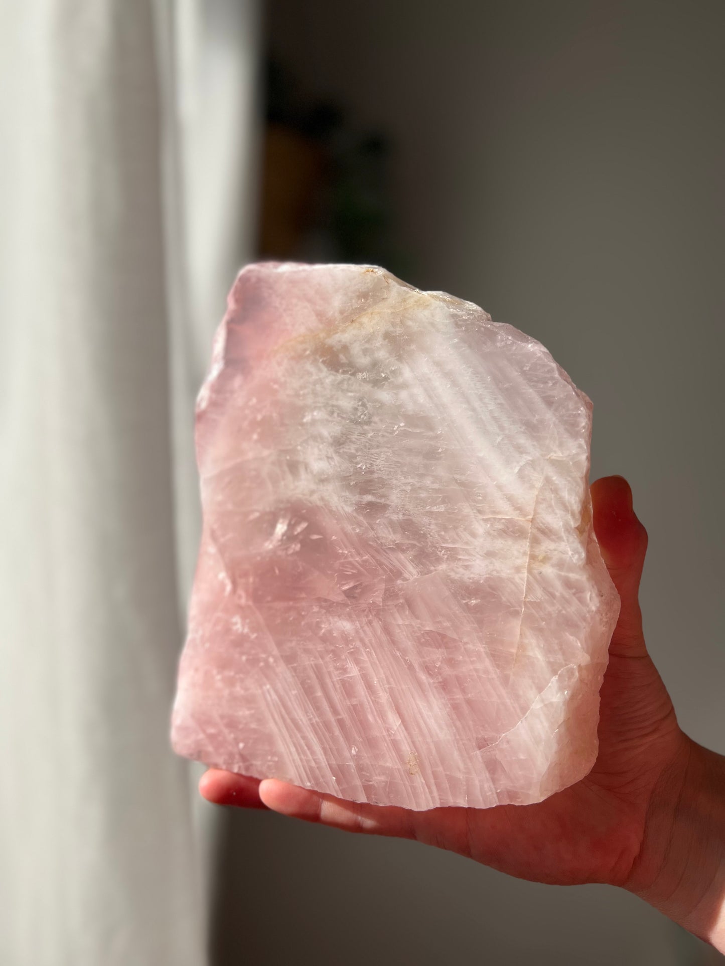 Rose Quartz slice from Brazil 02