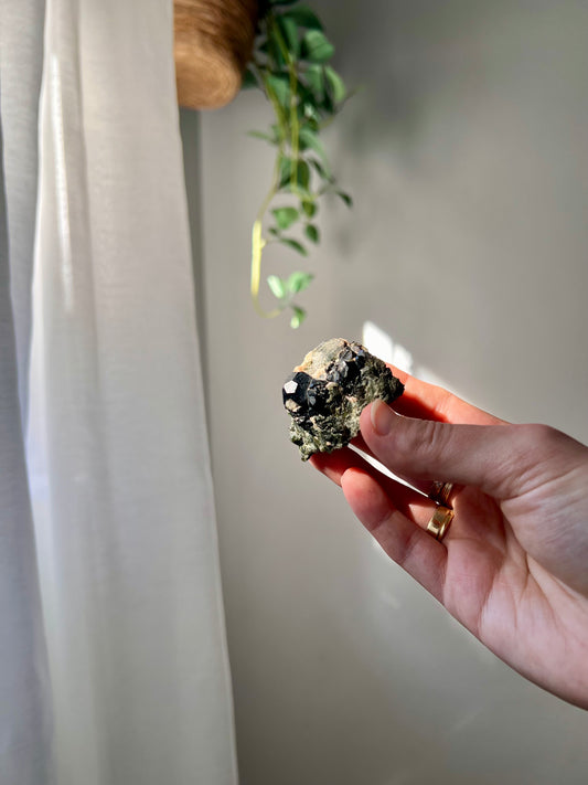 Rare collectable Black Spinel from Russia