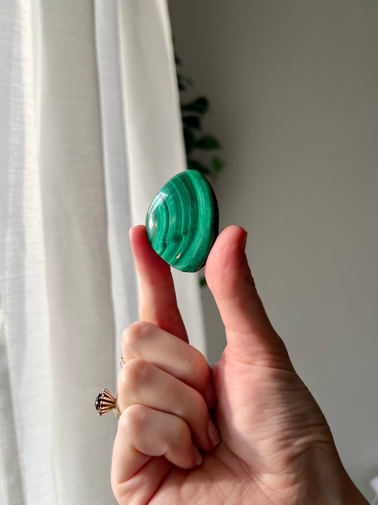 AA grade Malachite palmstone from The Congo