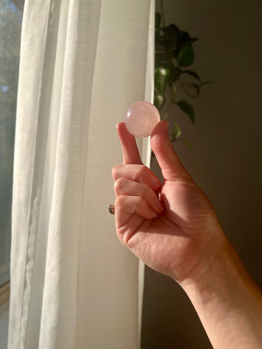 Rose Quartz sphere from Brazil