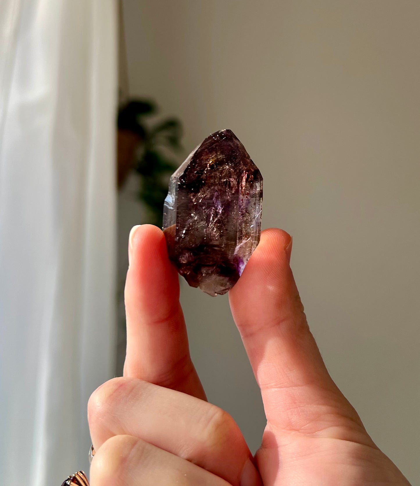 Brandburg Amethyst with moving enhydro