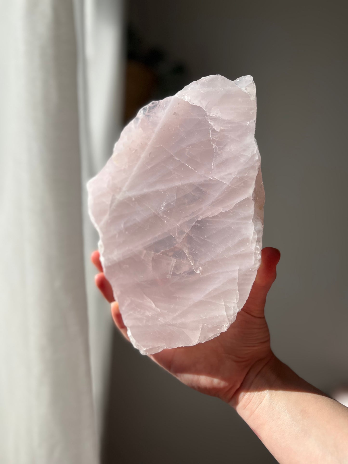 Rose Quartz slice from Brazil 01