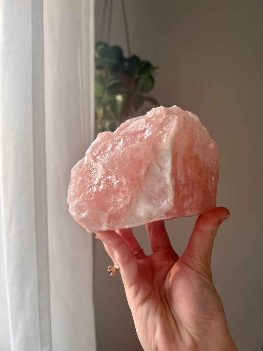 Rose Quartz chunk from Brazil 06