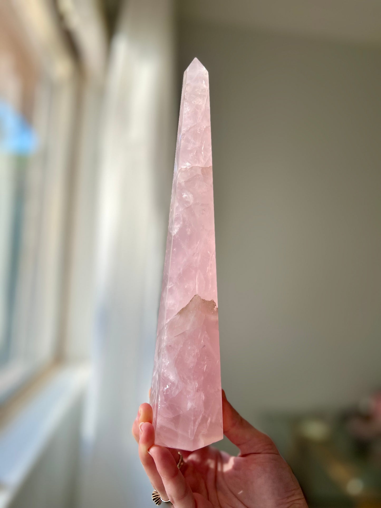 Rose Quartz tower from Brazil