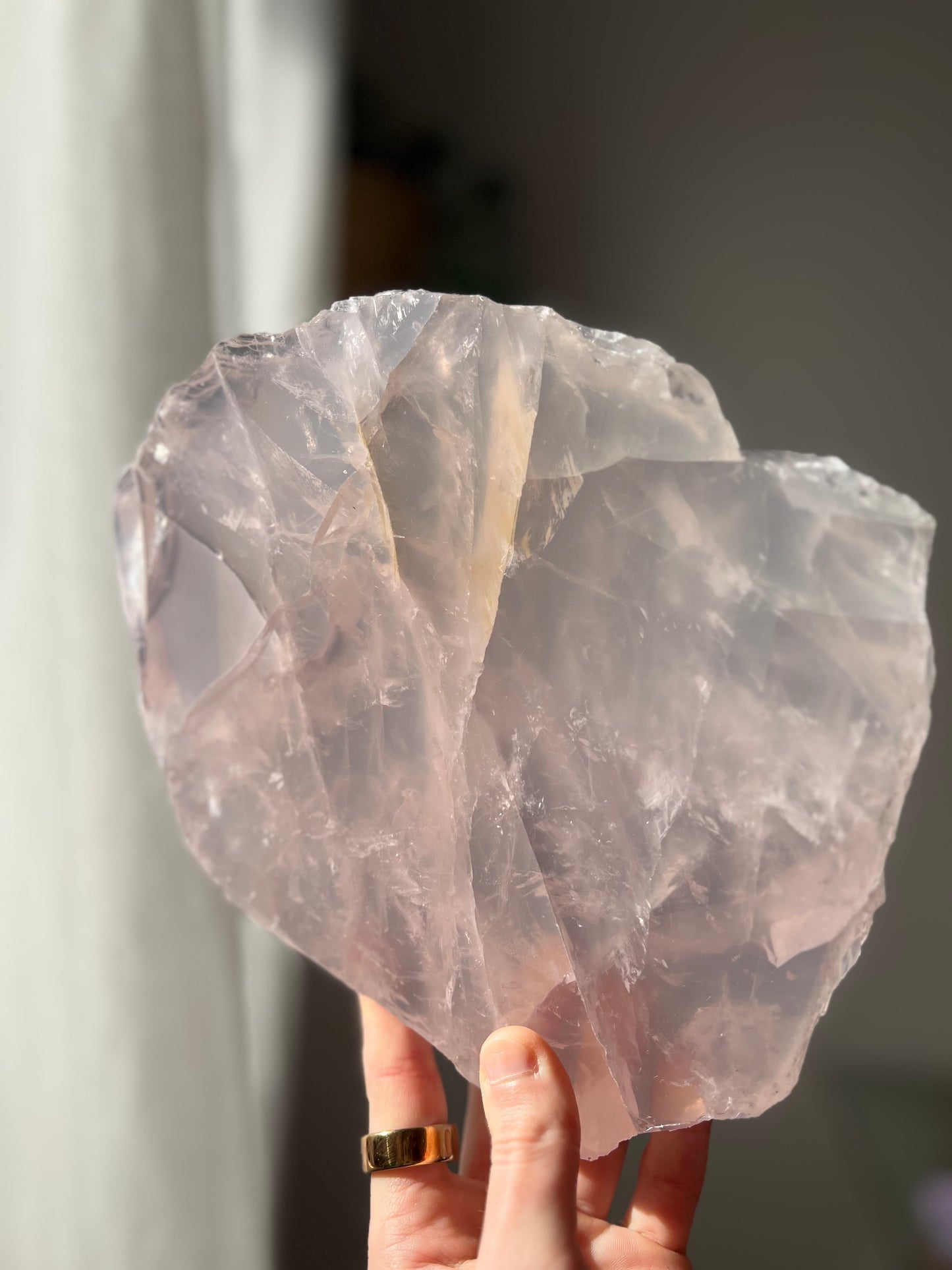 Rose Quartz slice from Brazil 03