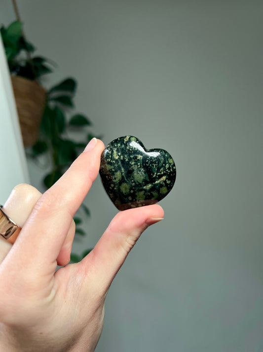 Kambaba Jasper heart from Madagascar