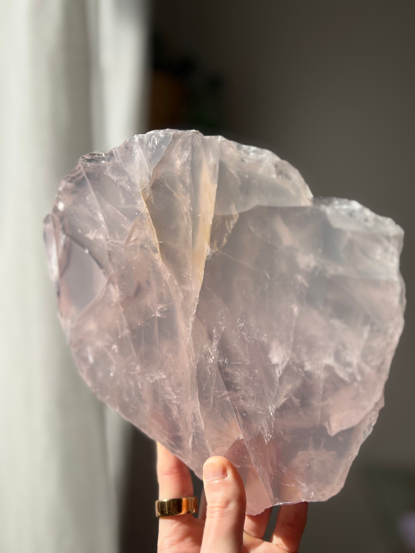 Rose Quartz slice from Brazil 03