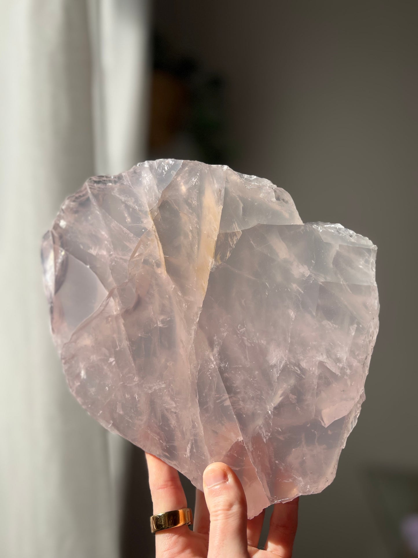 Rose Quartz slice from Brazil 03