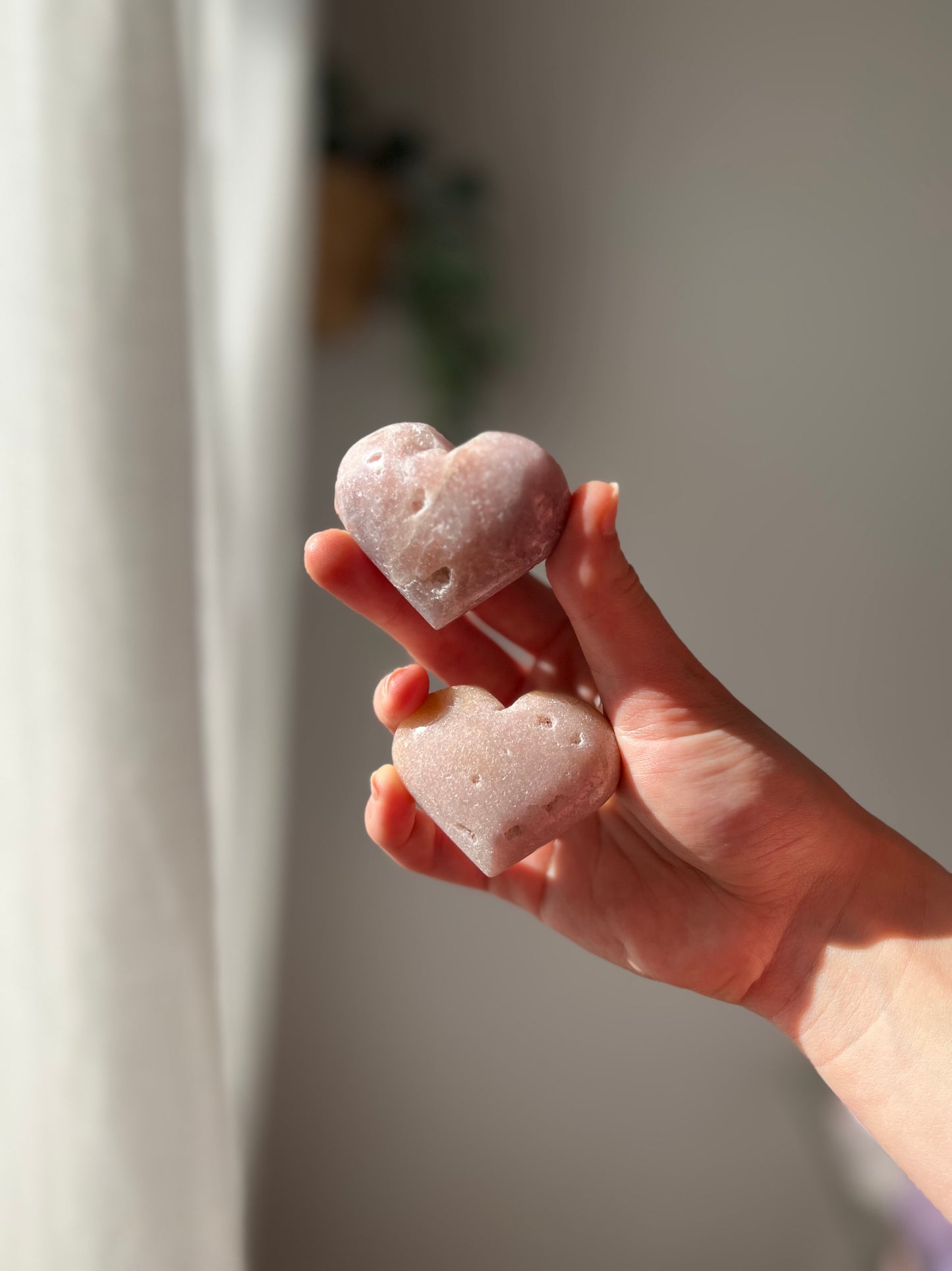 Pink Amethyst heart from Brazil