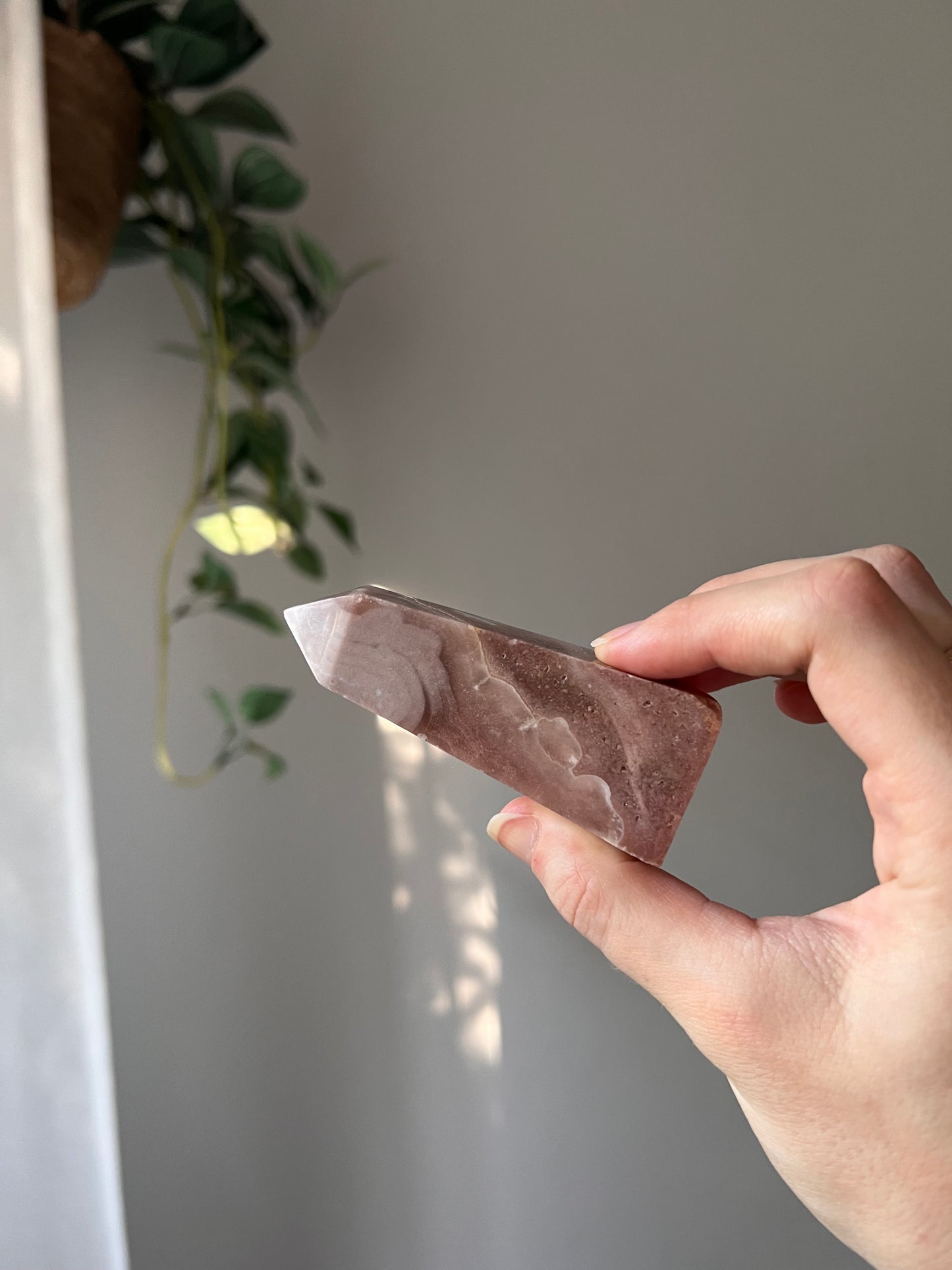 Pink Amethyst tower from Brazil