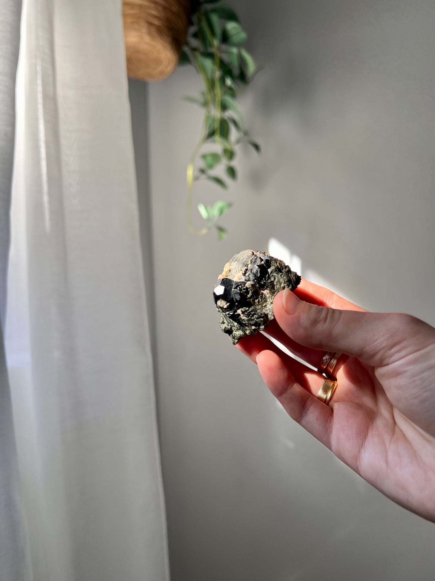 Rare collectable Black Spinel from Russia