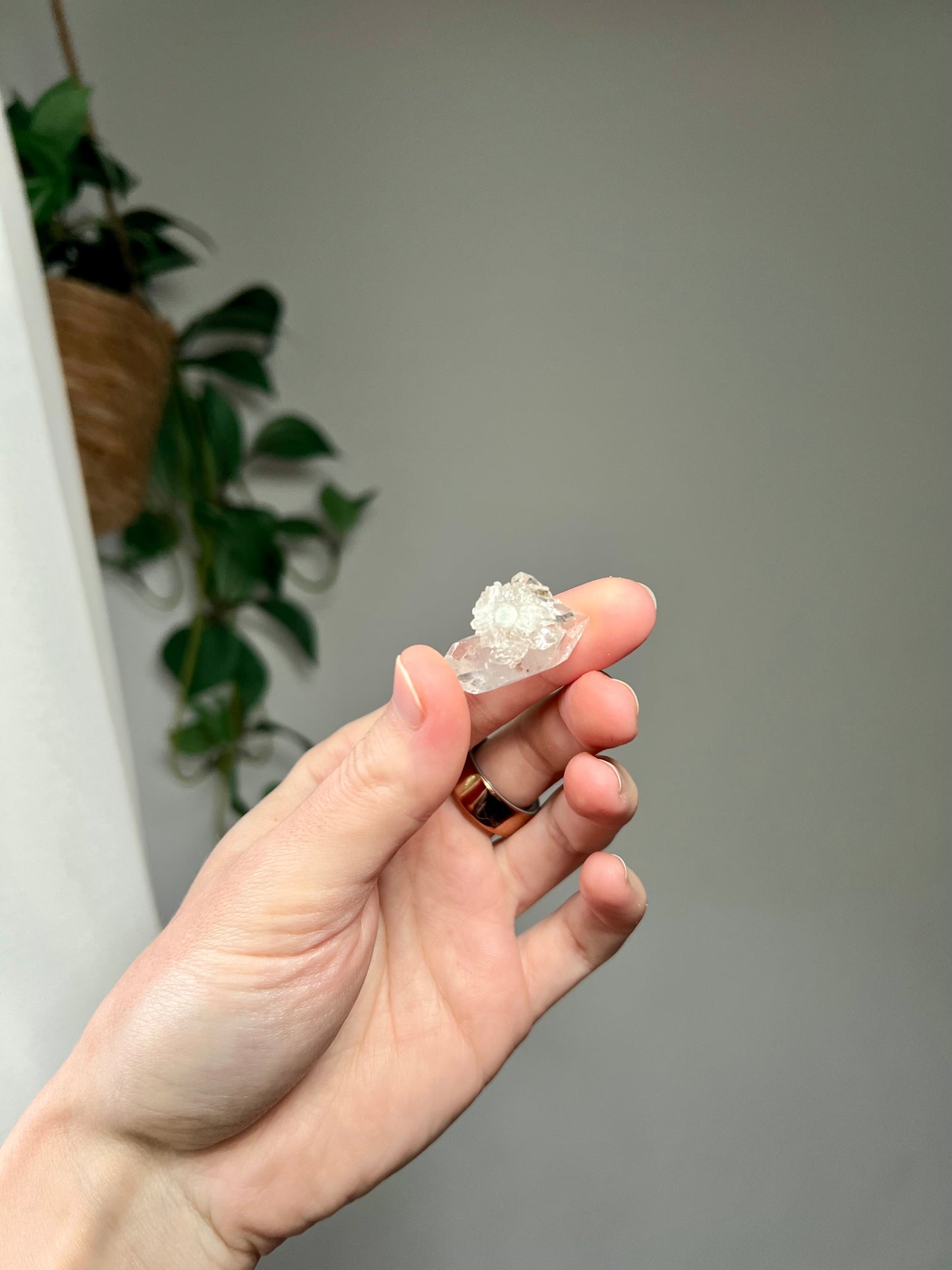 Apophyllite point from India