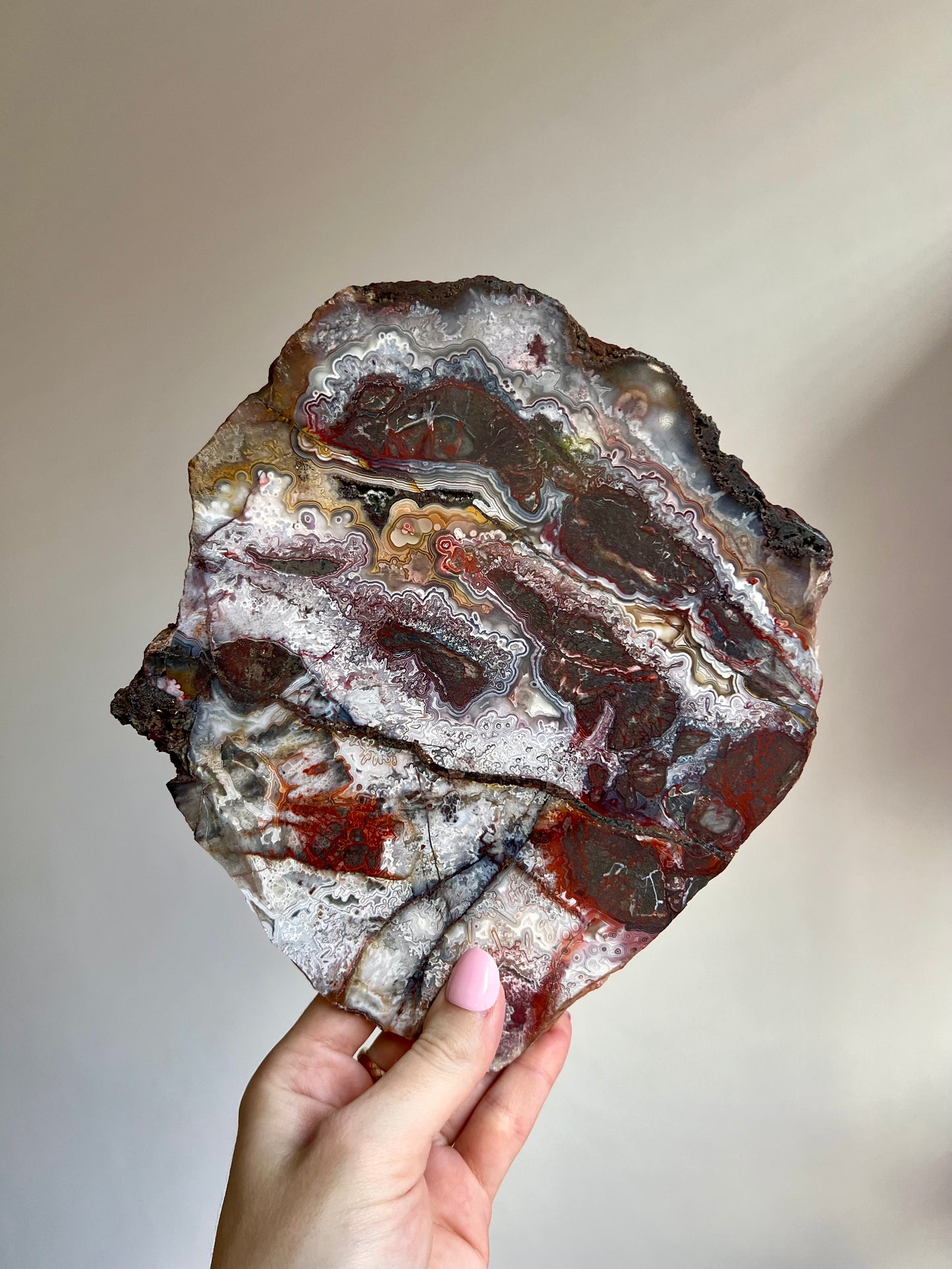 Crazy Lace Agate slab from Brazil