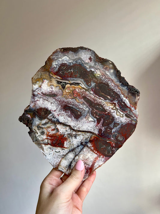 Crazy Lace Agate slab from Brazil