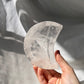 Clear Quartz crescent moon bowl from Brazil
