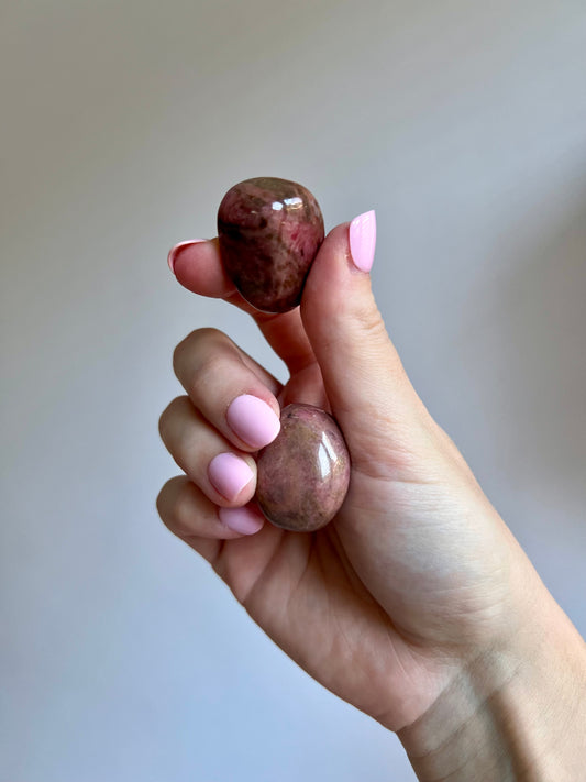 Rhodonite Tumbled stone from Russia